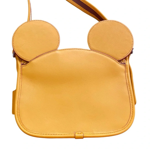 Coach x Disney Patricia Saddle Mickey Mouse Ears Crossbody Bag Authentic - Picture 1 of 10